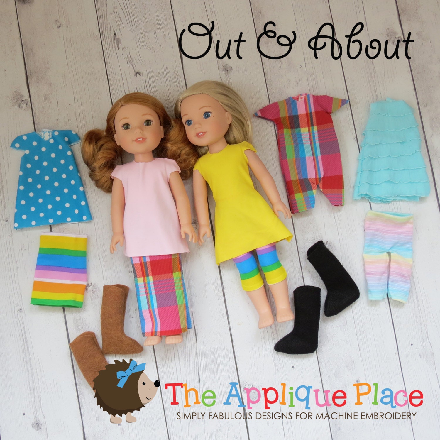 In the hoop Embroidery Design Doll Clothing Pattern Out & About