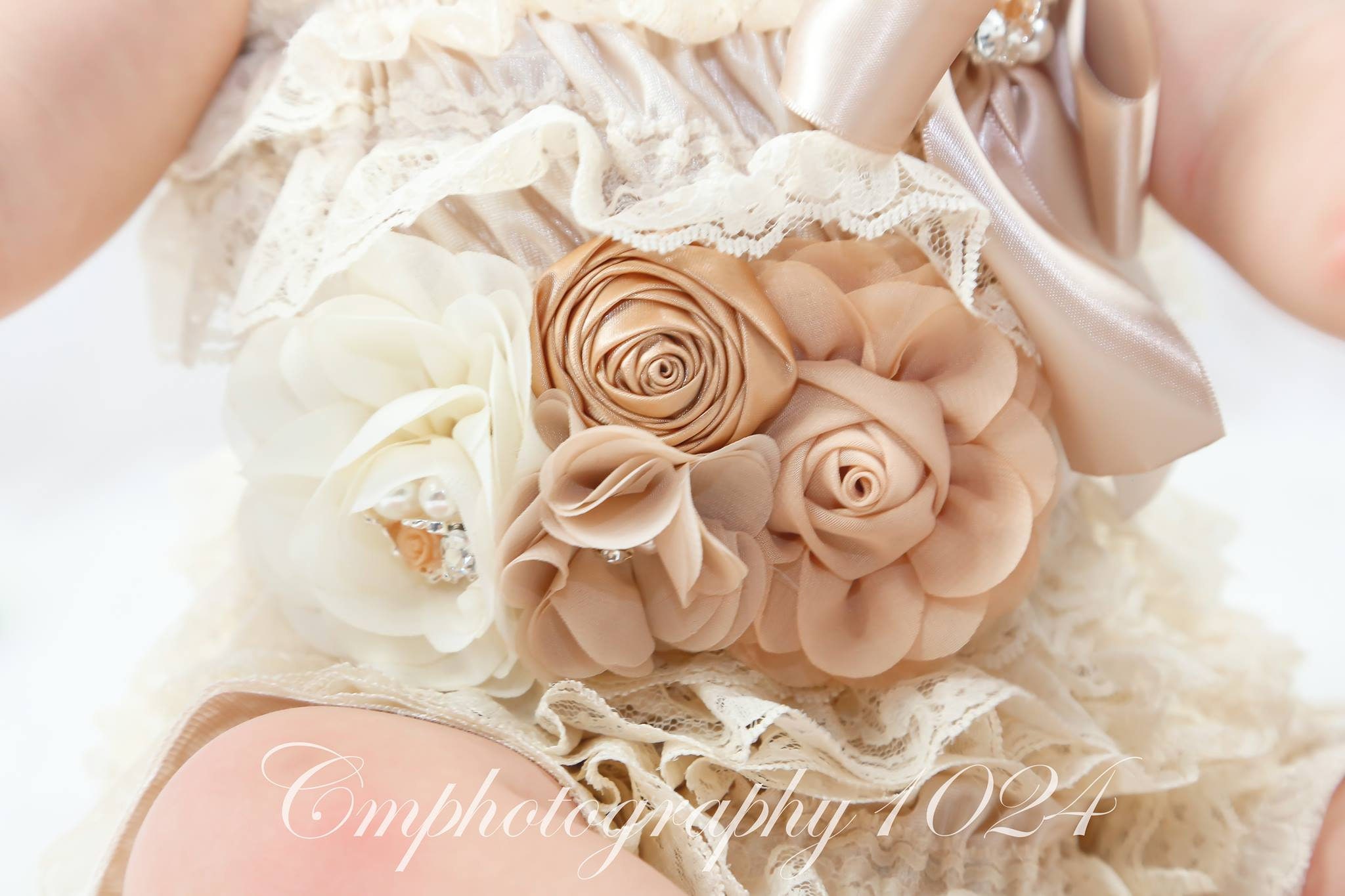 Beige Lace RomperBaby Lace RomperBaby RomperPetti Lace