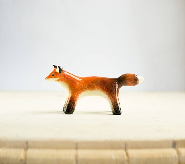 Animal Totem Red Fox fox totem tiny figurine orange home