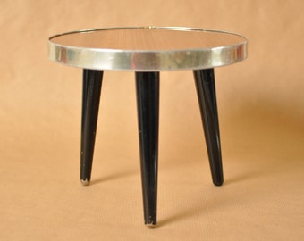 Nierentisch - Mid Century German coffee table - Round tripod table - 1950s - plant stand - kidney boomerang