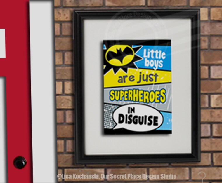 PRINTABLE Superhero Wall Art Superhero Room Decor Superhero