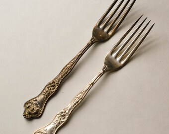 Silver Plate Forks 2 Poppies II R&B Silverplate Forks 1914