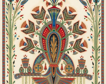 Egyptian Fabric, Valley of the Kings Fabric - Geometric Panel by Robert Kaufman - SRKM 16282 163 Spice - Panel 24x44