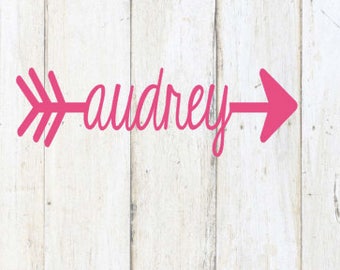 Swell Water Bottle Decal, Name Decal, Arrow Name Decal, Personalized Swell Bottle,Personalized Water Bottle,Arrow Monogram Decal, Yeti Decal