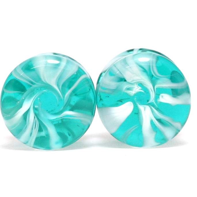 Premium Glass Ear Plugs Hand Melted Emerald