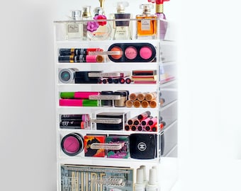 Bling Handle Makeup Organizer, Makeup Storage, Make up Organizer, Beauty Organizer, Makeup Case