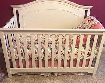 CRIB Bedding Set - Spoonflower Bedding Collection - Josie Floral by Sweeter Than Honey - Purple, Mint, Pink, Black, Gray, Magenta