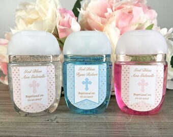 Baptism favor labels, First Communion hand sanitizer labels, Christening hand sanitizer favor labels, Dedication hand sanitizer label