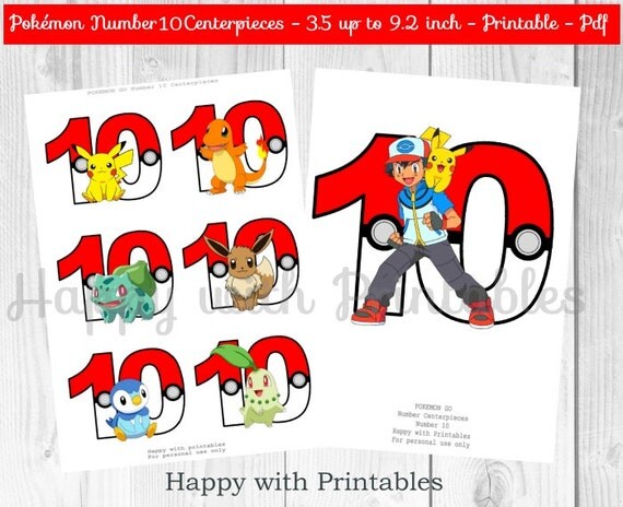 Pokemon GO Number 10 Centerpieces Pokeballs Centerpieces