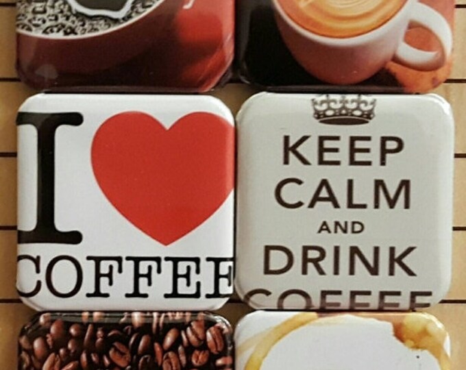 Button Pins, Photo Pins, Coffee, Pin Backs, Coffee Lover, Coffee Gifts