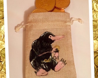 Niffler coin pouch fantastic beasts inspired Christmas Eve Stocking filler