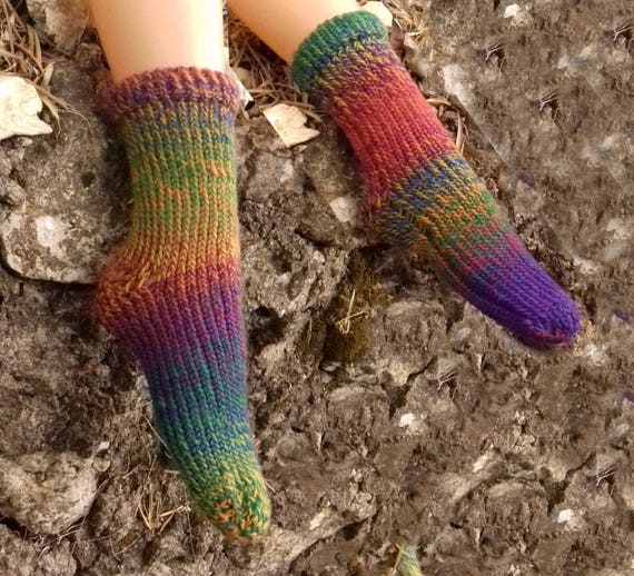 Hand Knitted Australia Merino Socks Cozy Warm Luxury Material Unique Feeling Earth shades