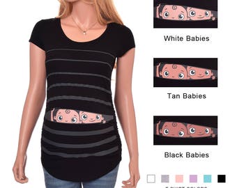 peekaboo maternity shirt