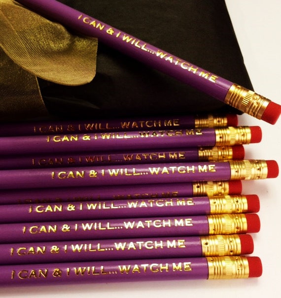 Custom Pencils Set of 12 Personalized Pencils Engraved