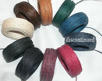 25 yd 5 ply WAXED Linen Bead Cord - Thread .7mm dia
