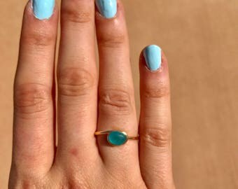Boho Sea Glass Ring