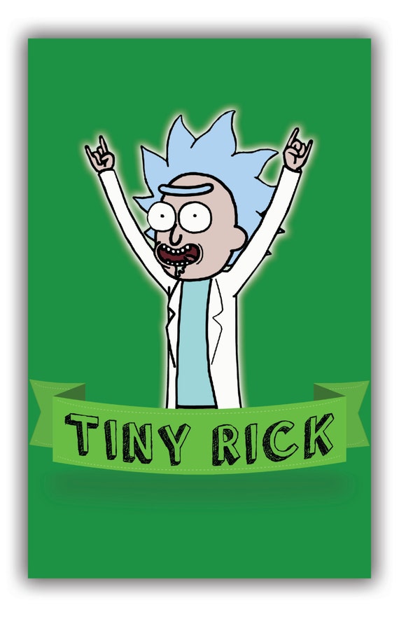 Rick and Morty Poster // Tiny Rick Poster // by SnooozePrints