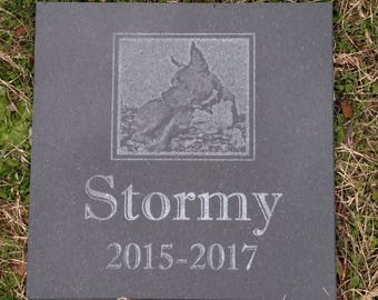Pet Memorial Stone - Custom - Use Your Own Photo and Text