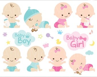 Boy and girl clipart Etsy