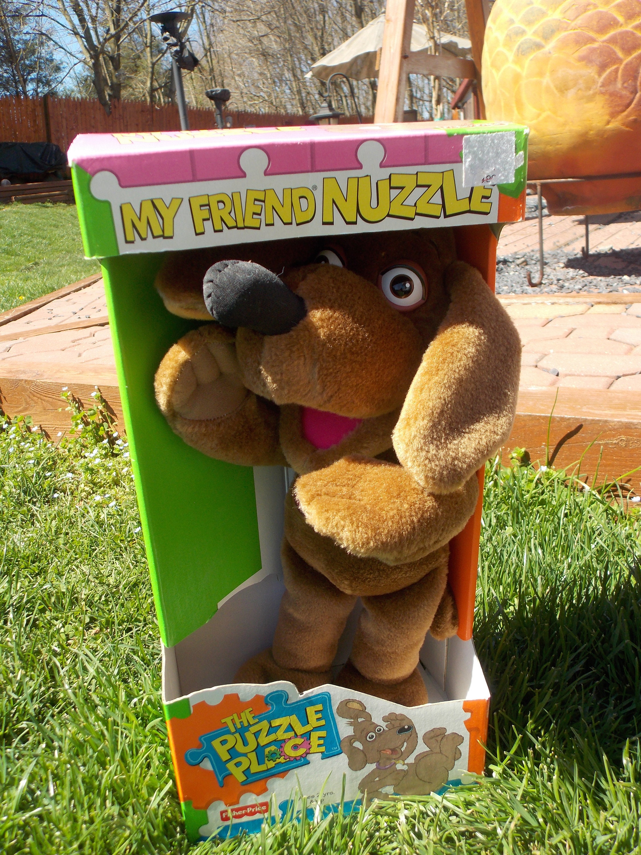 Fisher Price The Puzzle Place 1990's Nuzzle Dog Plush Toy
