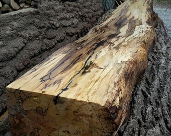 Live Edge Spalted Maple Fireplace Mantle