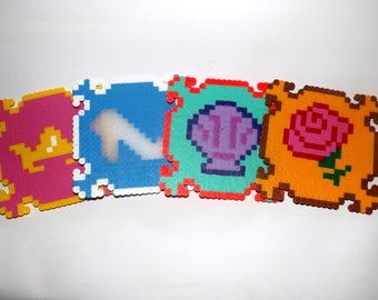 Perler Bead | Perler Art | Coaster | Set | Disney | Princess | Cinderella | Little Mermaid | Beauty and the Beast | Sleeping Beauty
