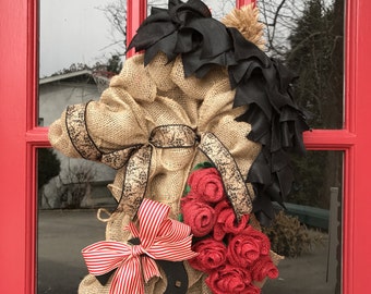 Kentucky Derby Wreath Horse Head Derby Decor Derby Wreath Horse Run for the Roses Go Baby Go Horse Racing Wreath Derby Wreath Kentucky Decor