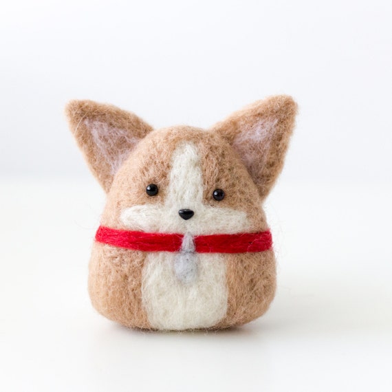 Needle Felted Welsh Corgi Konigiri Felt Corgi Felted Animal