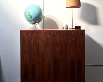 Mid Century Danish Modern walnut fold out desk