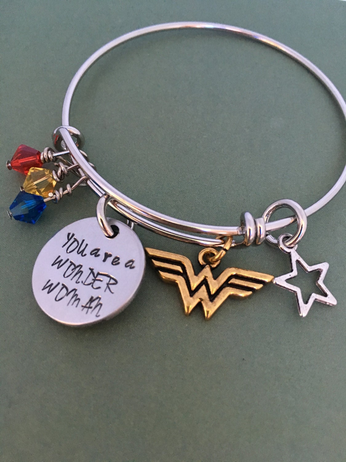 Wonder woman bangle bracelets women