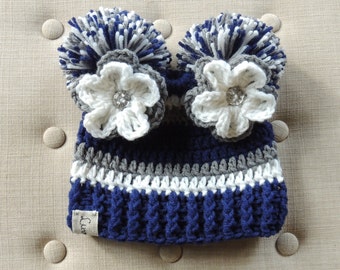 Crochet Football hat, Luv Beanies, Dallas Cowboy inspired, Dallas Cowboy hats, Cowboys beanie, girl football hats, baby hats