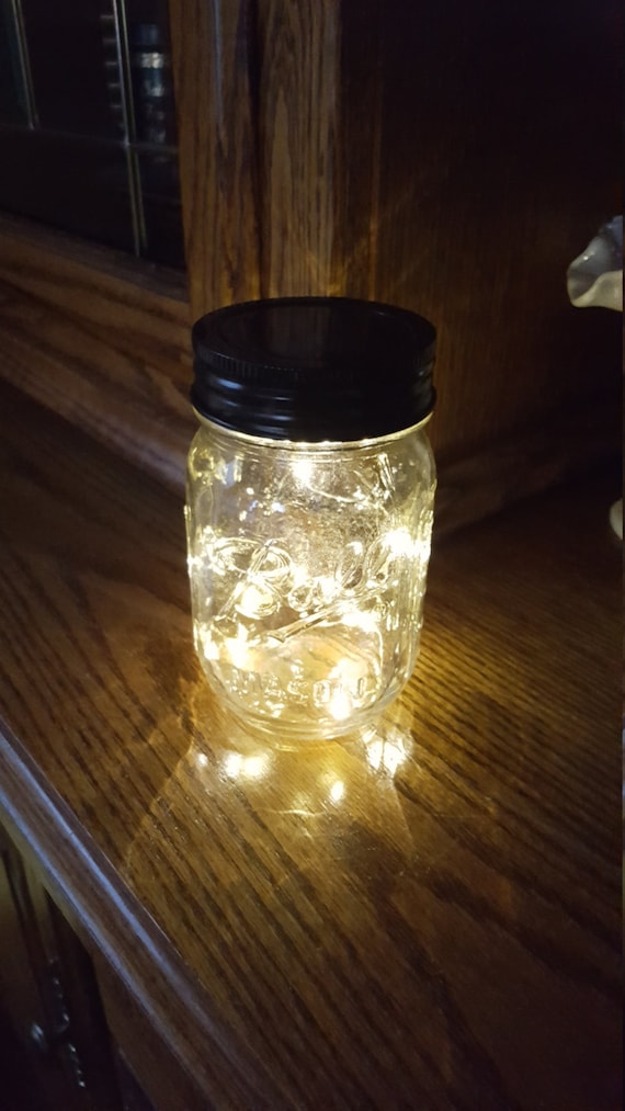 Mason Jar Solar Fairy Light 10 LED Soft White Angel Lights