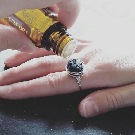 Raw Lava Essential Oil Diffuser Ring Lava Rock