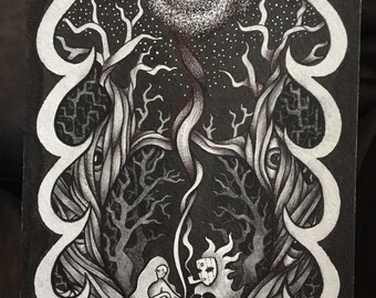 Original Drawing, Illustration Art, Original Art, Psychedelic Art
