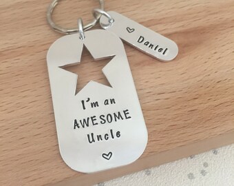 personalised keyring, mens gift, brother gift, little brother, uncle gift, personalized mens gift, gifts for men, personalized keychain
