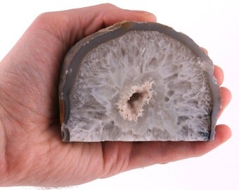 Natural Agate Geode Paperweight - 0.89 Lbs