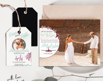 Destination Wedding Tag Save the Date Magnet