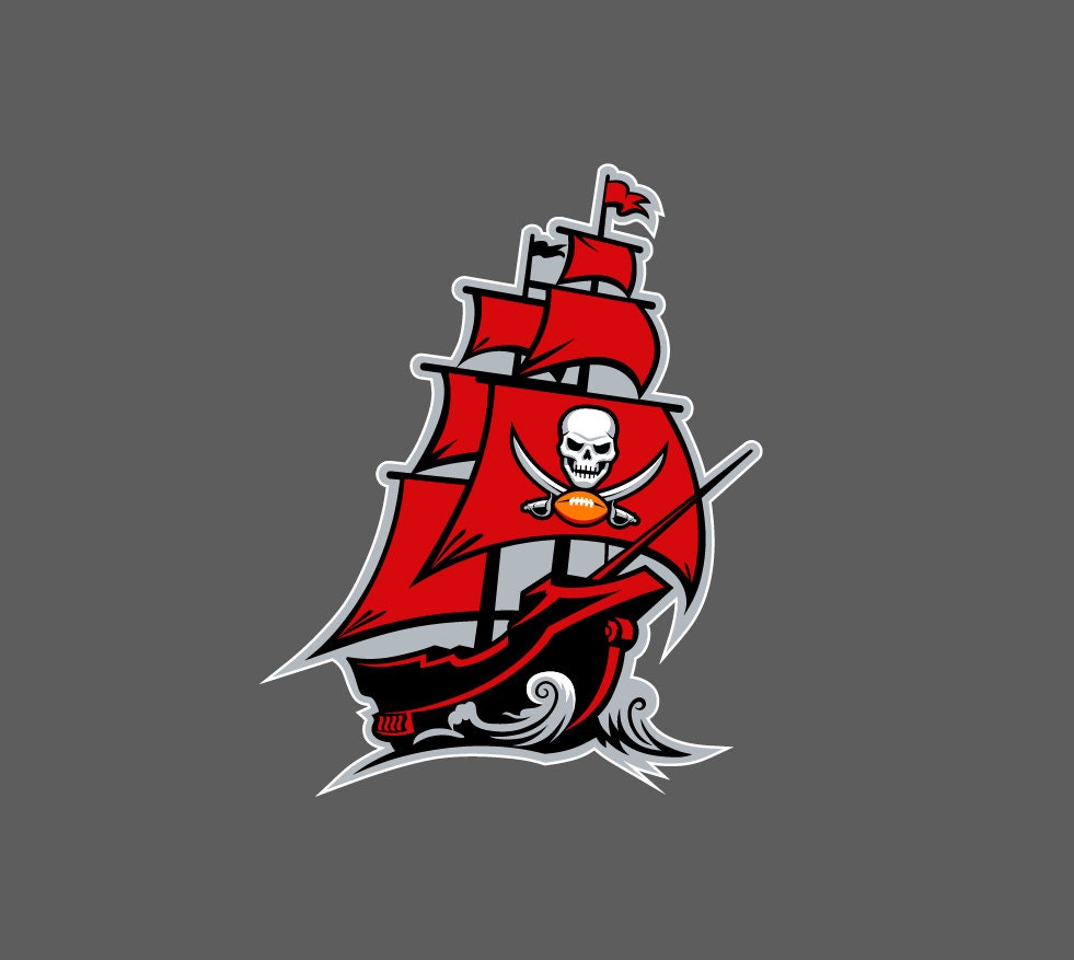 Full Color Tampa Bay Buccaneers Ship Die Cut Decal/Sticker