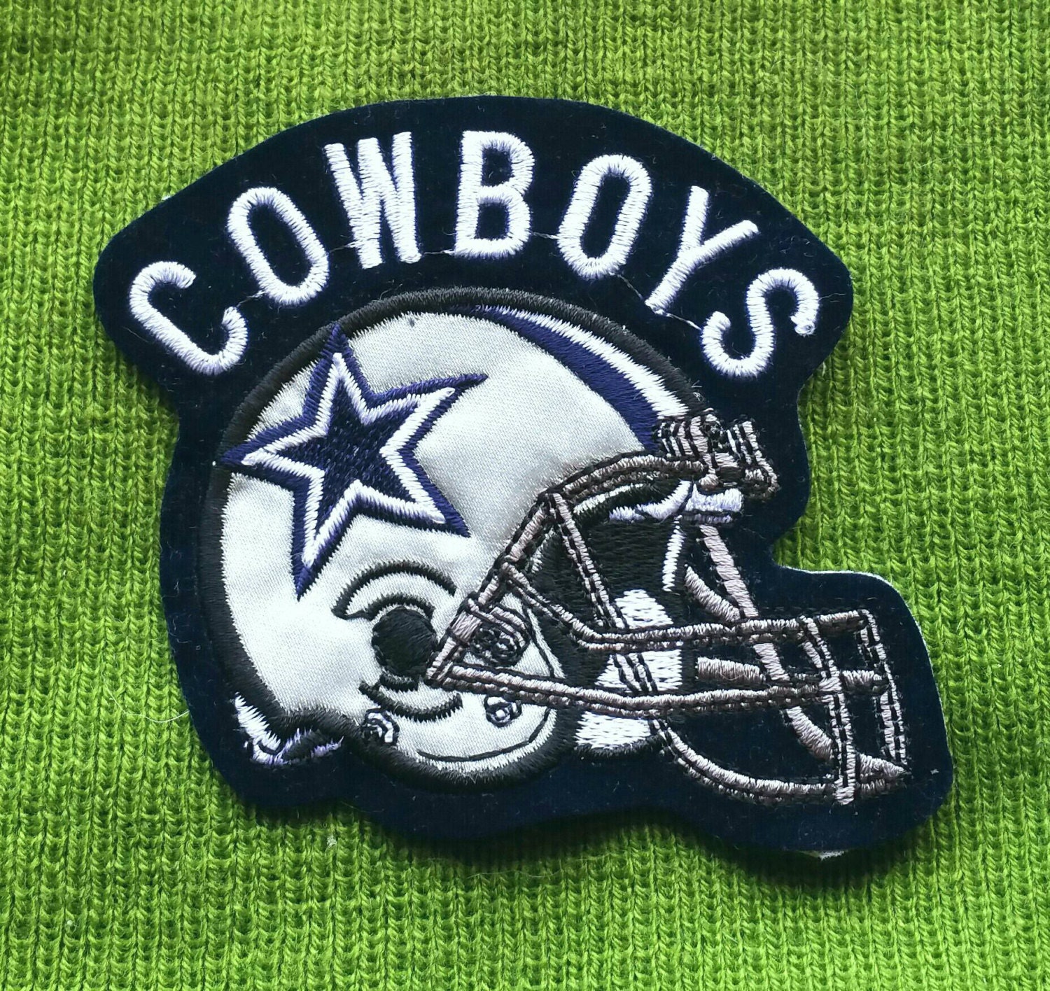 Vintage Dallas Cowboys Helmet Patch Embroidered Sew-on Patch