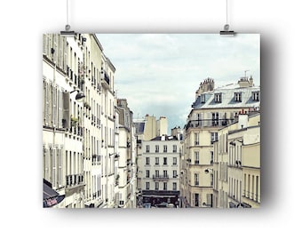 Paris Photo, Montmartre Rooftops, Paris Photography, Fine Art Print, Wall Art, Decor, French Buildings, Photography Print, 8 x 10