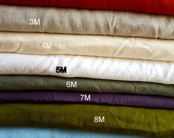 Linen Fabric / Washed / Available COLORS and TYPE of LINEN for women and man clothing / Price Fabric by the 1/2 Yard