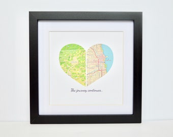 Graduation Gift- Unique gift for graduate, school location, hometown, new job, college decor, relocating, new home decor