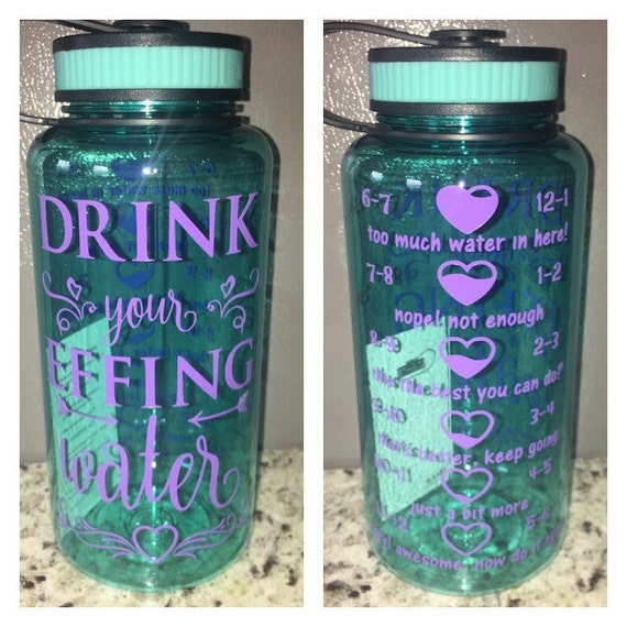 Drink your EFFING water bottle work out motivational intake