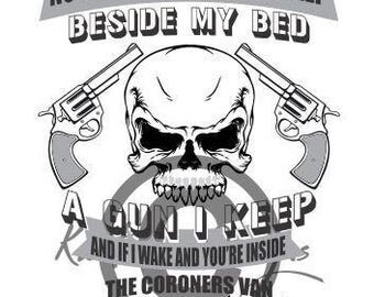 Svg File Gun SVG File, Svg For Cricut, Svg For Silhouette, DXF For Silhouette, Skull Svg File