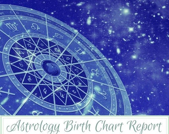 galaxy birth chart custom handpainted watercolor willow birth chart report