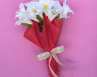 Umbrella Wreath, Umbrella Door Hanger, Spring Wreath, Spring Door Hanger, Spring Door Decor, Easter Door Hanger, Lily Wreath, Easter Wreath
