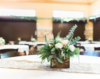 Wood Centerpiece, Wedding Centerpiece, Rustic Wedding Decor, Table Decorations, Reclaimed Wood Centerpiece, Rustic Wood Box