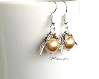 Golden Snitch Earrings, Harry Potter Earrings, Quidditch Earrings, Harry Potter, Golden Snitch, Quidditch