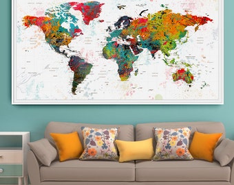 Wall Art World Map push pin travel world map extra large wall art world map Wall Art World Map push pin travel world map extra large wall art world map