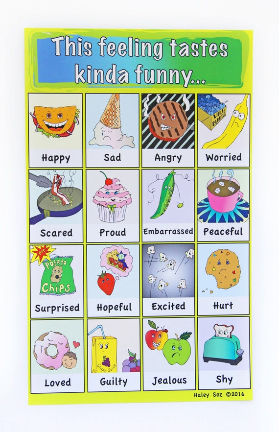 Funny Food Feelings Chart